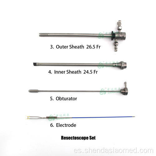 Resectoscopio para urología para resectoscopia para instrumental quirúrgico